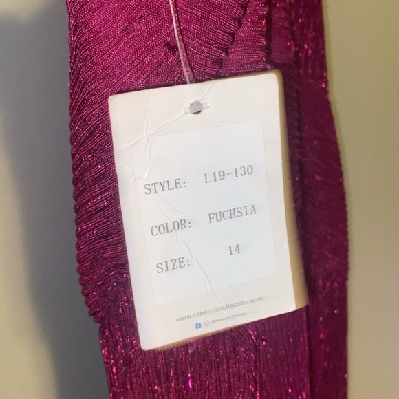 RENÉ RUIZ METALLIC STRAPLESS GOWN - Picture 5 of 7